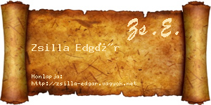 Zsilla Edgár névjegykártya